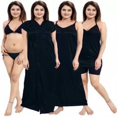 Black 6 Part Night Dress